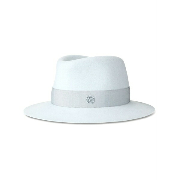 メゾンミッシェル  メンズ 鳥打ち帽 付属物 Andr茫漏 wool-felt fedora hat Blue