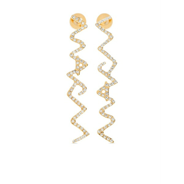 マルニ レディース ピアス＆イヤリング アクセサリー Logo drop earrings Gold｜asty