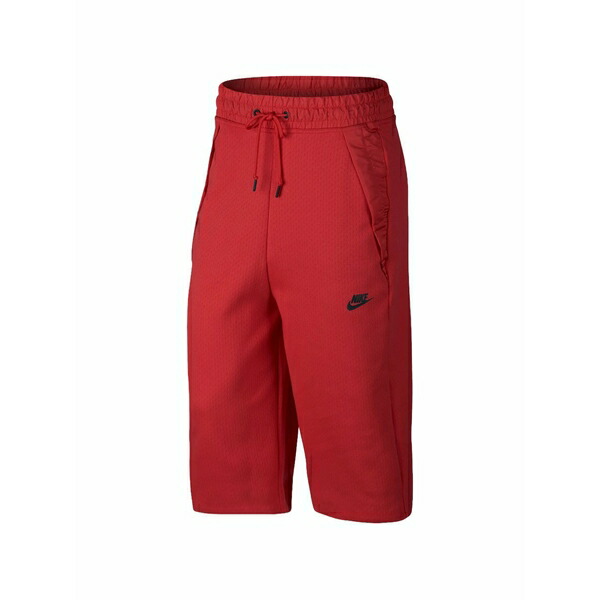 ナイキ レディース 心地好いズボン下 ボトムス Tech fleece capri trousers Red パンツ-レディースファッション-ボトムス