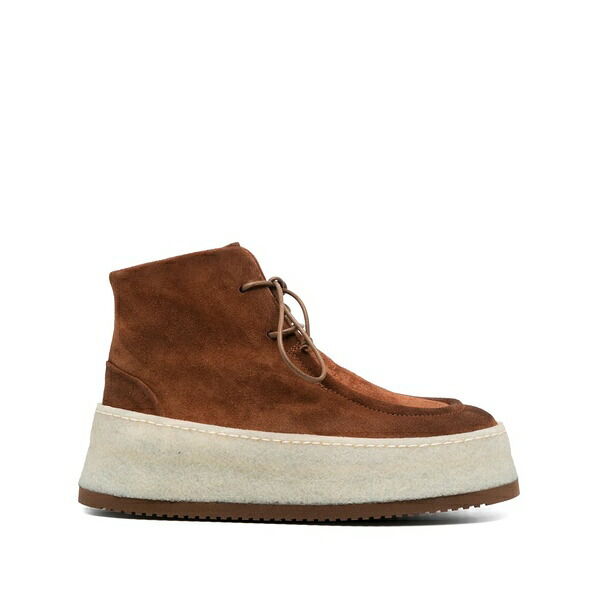 マーシル レディース ブーツ シューズ 85mm parapana lace-up suede boots Brown|asty