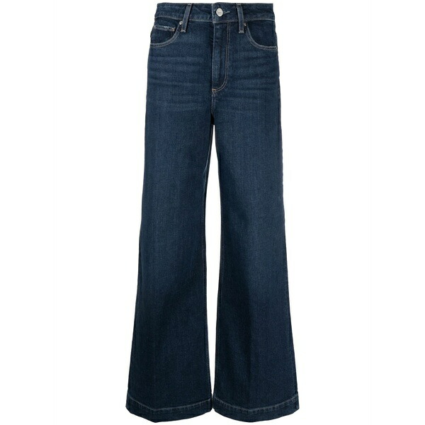 ペイジ レディース デニムパンツ ボトムス Wide-leg cropped jeans Blue｜asty