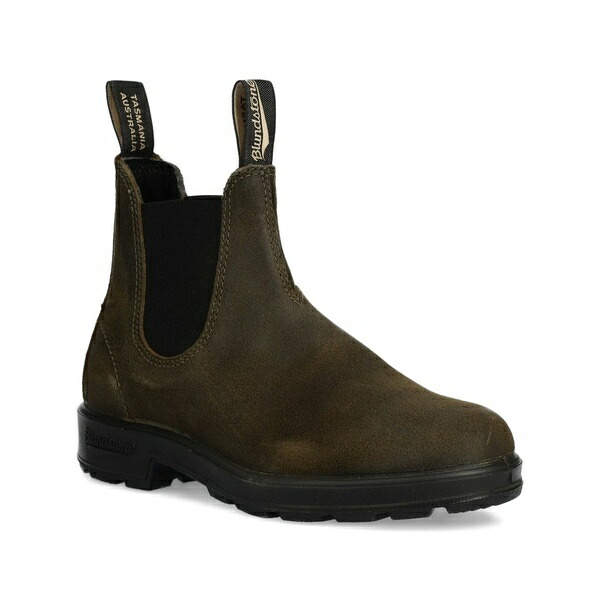 ブランド名石ころ レディース ブーツ シューズ Elastic-panels suede boots Brown