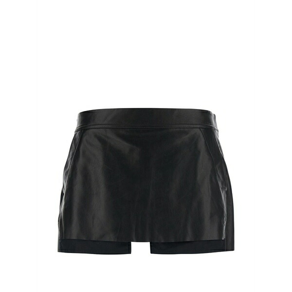 リックオウエンス レディース スカート ボトムス Fog rear-zip mini skirt Black|asty