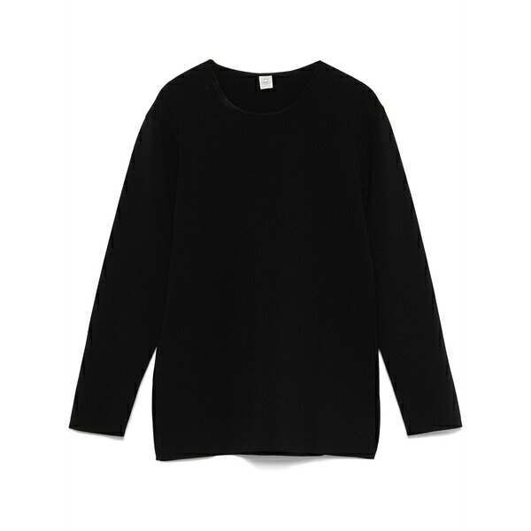 トーテム レディース 編み物\u0026プルオーバー アウター Knit sweater  Black ニット・セーター-トップス-レディースファッション