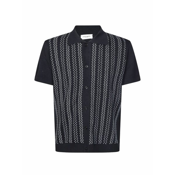 パウロペコラ メンズ カーディガン アウター Bowling patterned cardigan Black｜asty