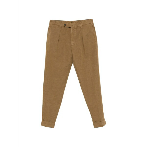 ベルウィッチ メンズ カジュアルパンツ ボトムス Pleated-front trousers Brown｜asty