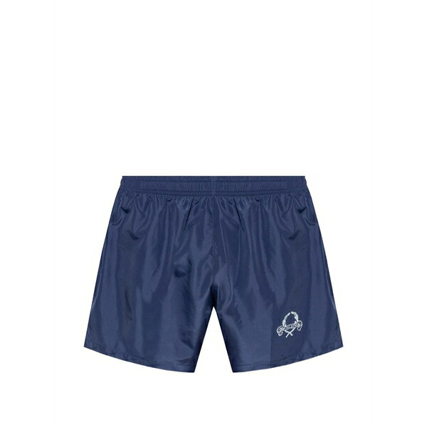 モスキーノ メンズ 心地好いズボン下 ボトムス Logo swim shorts Blue