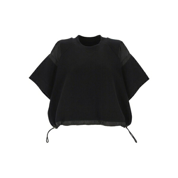 サカイ レディース 編み物\u0026スウェーター アウター Drawstring knitted top Black