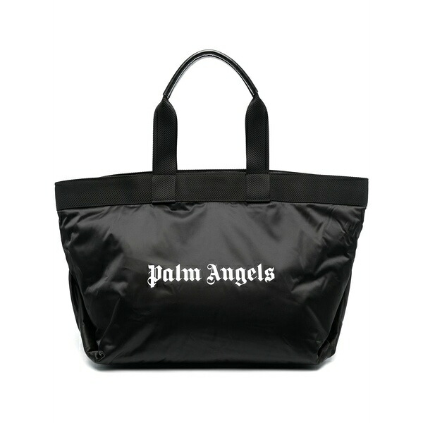 パーム・エンジェルス メンズ トートバッグ 御徒面子 Logo-print tote bag Black