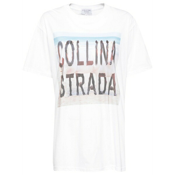 コリーナ ストラーダ レディース Tシャツ トップス Horse beach graphic tee White｜asty