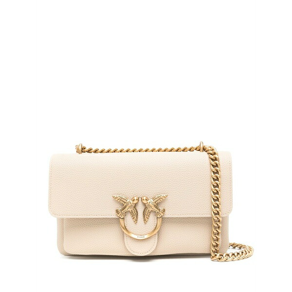 ピンコ レディース ショルダーバッグ バッグ Love birds-plaque shoulder bag Neutrals