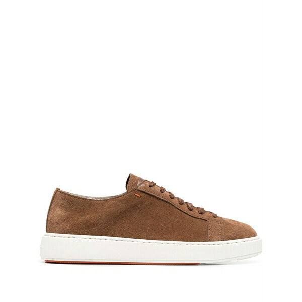 サントーニ メンズ スニーカー シューズ Embossed logo low top sneakers Brown
