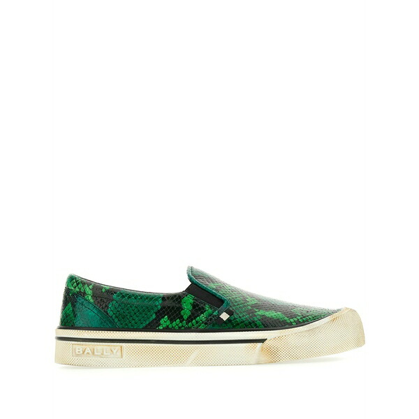 バリー メンズ スニーカー シューズ Printed slip-on sneakers  Green