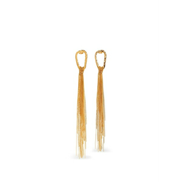 フォルテ フォルテ レディース ピアス&イヤリング アクセサリー Chain tassel earrings Gold|asty