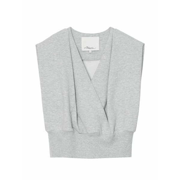 スリーワンフィリップリム レディース カットソー トップス V-neck sleeveless top Grey｜asty