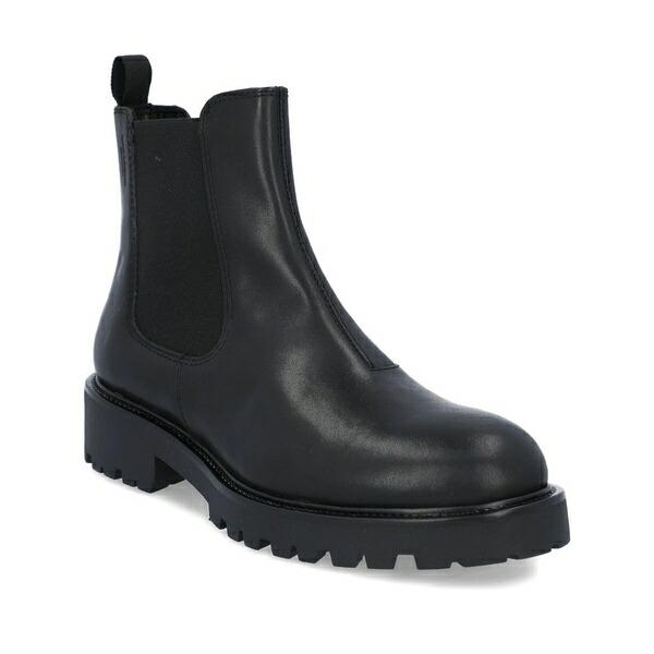 渡り者 レディース ブーツ シューズ Elastic-panelled leather boots Black