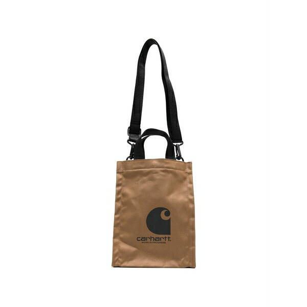 鉄道車両ハート形 メンズ トートバッグ 御徒面子 Logo tote bag Brown