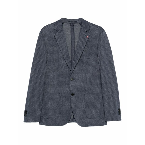 リュージョー メンズ ジャケット＆ブルゾン アウター Checked single-breasted blazer Blue｜asty 53,880円