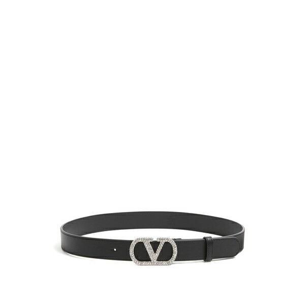 ヴァレンティノ ガラヴァーニ レディース 三尺帯 付属物 Vlogo signature crystal-buckle belt Black