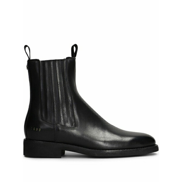 ゴールデングース メンズ ブーツ シューズ Leather chelsea combat boots Black