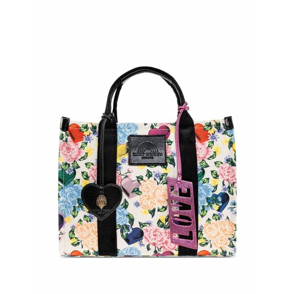 カートジェイガーロンドン レディース トートバッグ バッグ Floral heart-charm tote bag Neutrals｜asty