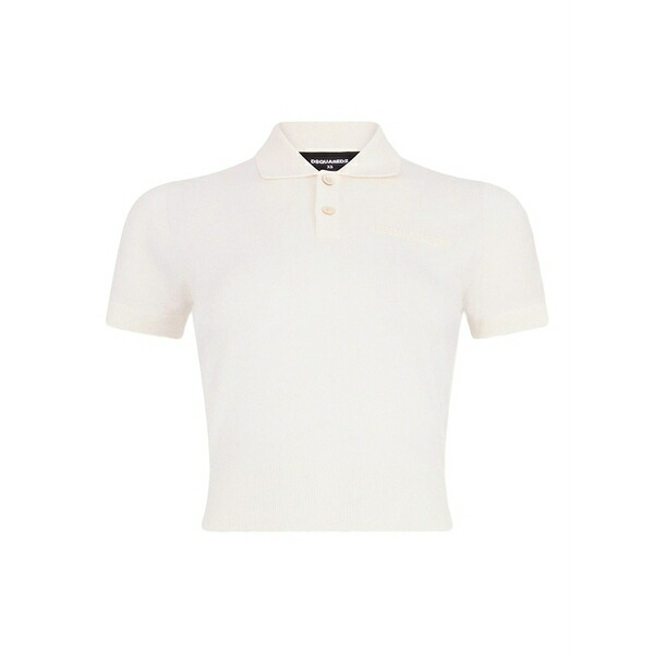 ディースクエアード レディース スポーツシャツ トップス Short-sleeve polo shirt White