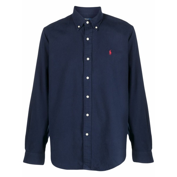 ラルフローレン メンズ シャツ トップス Polo pony button-up cotton shirt Blue