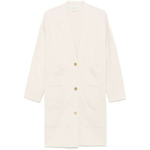 フォルテ フォルテ レディース 厚地の外套 アウター Midi cardi-coat Neutrals