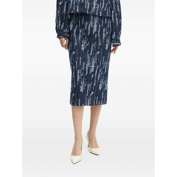 ブルンスバザー レディース スカート ボトムス Ixorabbtanella abstract-print skirt Blue｜asty