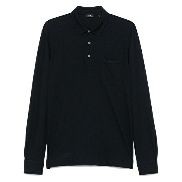 ゼニア メンズ スポーツシャツ トップス Cotton polo shirt Blue