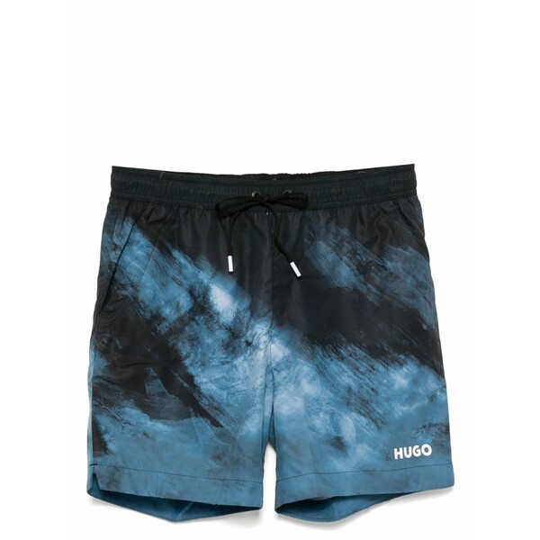 ボス メンズ カジュアルパンツ ボトムス Graphic print swim shorts Blue｜asty 27,820円