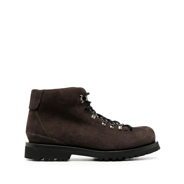 ブッテロ メンズ ブーツ シューズ Lace-up leather boots Brown
