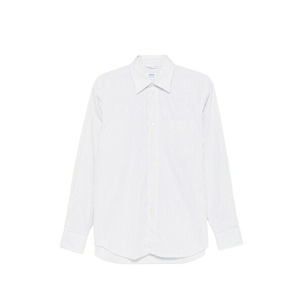 アスペジ メンズ シャツ トップス Fred striped shirt White|asty