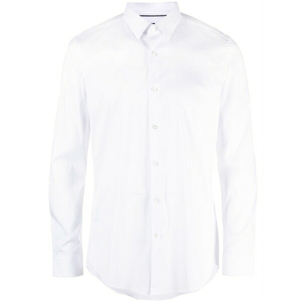 ボス メンズ シャツ トップス Long-sleeve buttoned shirt White|asty
