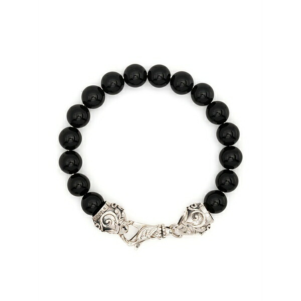エマニュエレ ビコッキ メンズ ブレスレット・バングル・アンクレット 佩び物 Arabesque beaded bracelet Black