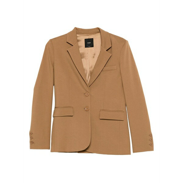 ピンコ レディース ジャケット＆ブルゾン アウター Notched-lapel blazer Brown｜asty