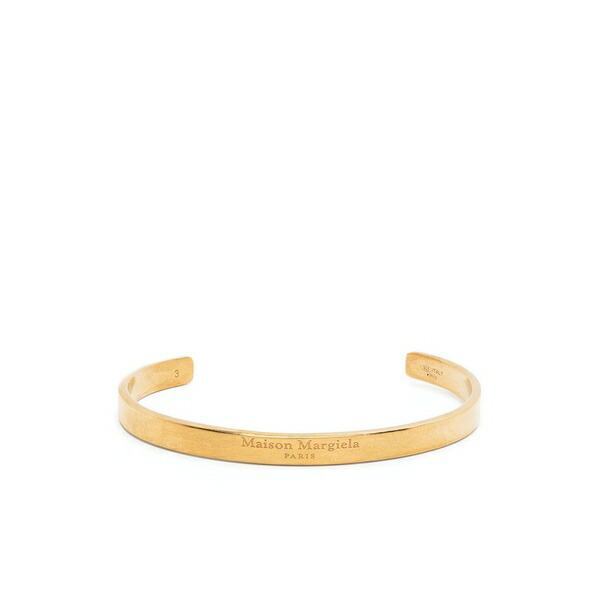 マルタンマルジェラ メンズ ブレスレット・バングル・アンクレット 添え物 Logo-engraved cuff bracelet Gold