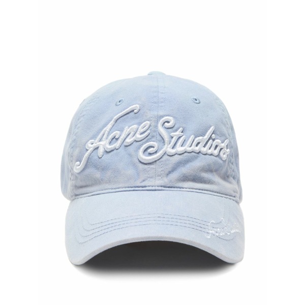 アクネ ストゥディオズ メンズ 鳥打ち帽 付属品 Logo-embroidered baseball cap Blue バッグ・小物・ブランド雑貨-キャップ
