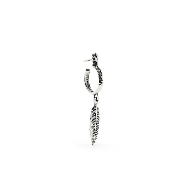 エマニュエレ ビコッキ メンズ ピアス・イヤリング 佩び物 Feather hoop earring Silver