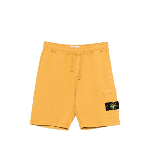 ストーンアイランド メンズ カジュアルパンツ ボトムス Patch drawstring shorts Yellow｜asty