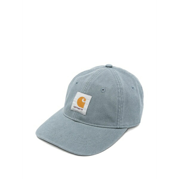 カーハート メンズ 帽子 アクセサリー Canvas logo-patch baseball cap Blue｜asty
