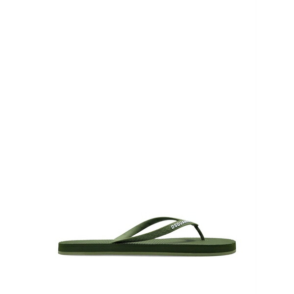 ディースクエアード メンズ サンダル シューズ Logo thong flip-flops Green