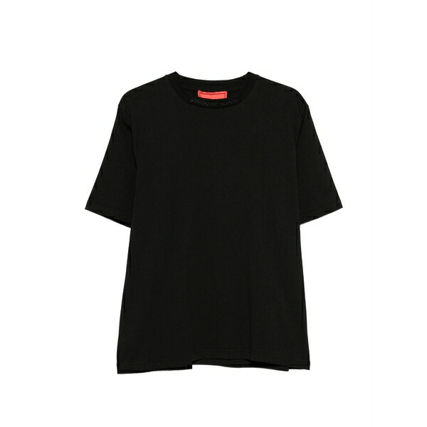 ヴィジョン・オブ・スーパー メンズ Tシャツ トップス Logo-print t-shirt Black｜asty