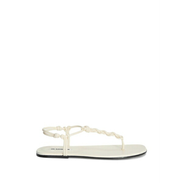 ジル・サンダー レディース サンダル シューズ Knotted-strap flat sandals Neutrals｜asty