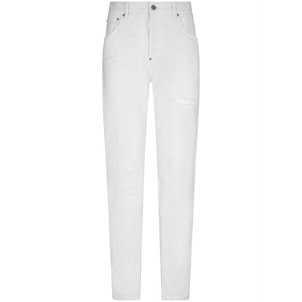 ディースクエアード レディース デニムパンツ ボトムス White bull skater jeans White|asty