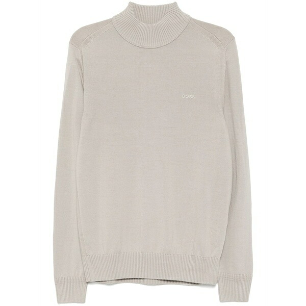 雇い主 メンズ 編み物\u0026プルオーバー アウター Logo-embroidered jumper Grey