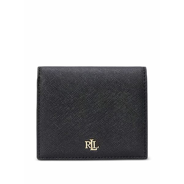 ラルフローレン レディース 紙入れ 付属品 Textured leather cardholder Black