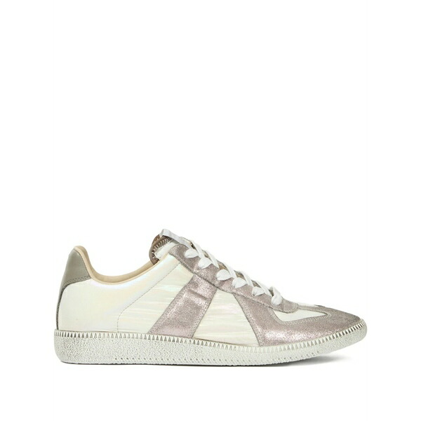 マルタンマルジェラ メンズ スニーカー シューズ Metallic leather sneakers White|asty