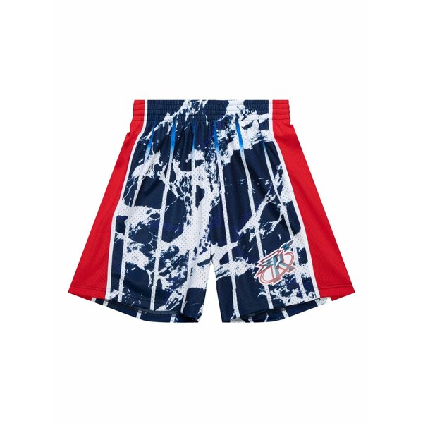 ミッチェル&ネス メンズ カジュアルパンツ ボトムス Nba houston rockets 1996 team marble swingman shorts Blue|asty