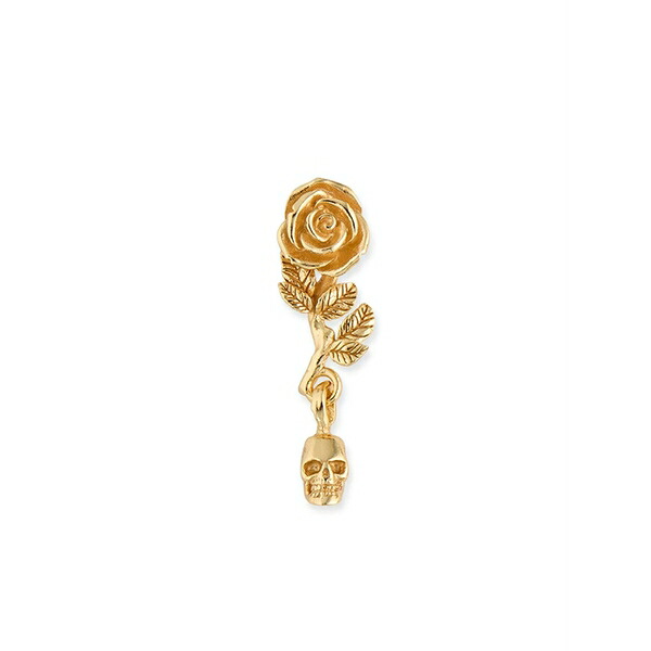 エマニュエレ ビコッキ メンズ ピアス・イヤリング 添え物 Rose and skull earring Gold